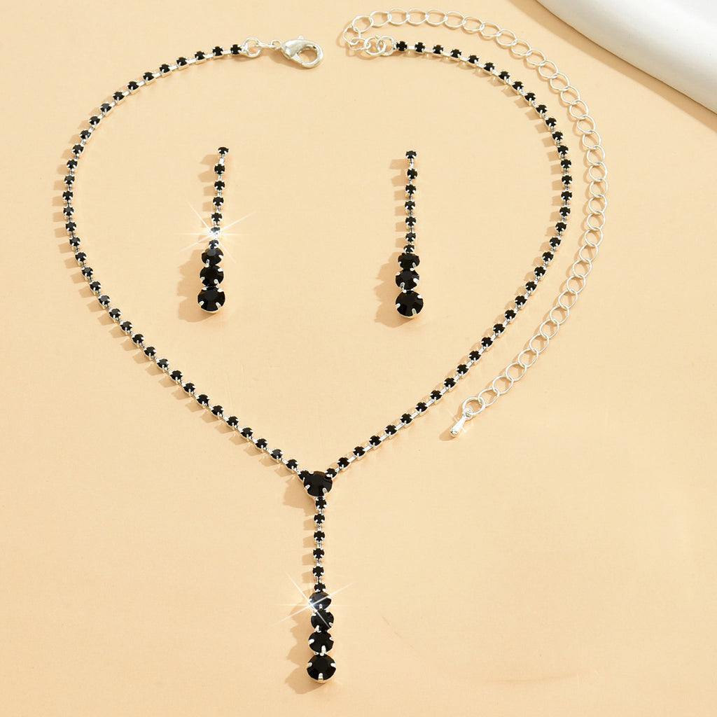 Factory Direct Approval Fashion Wedding Wedding Photography Accessories Earrings Necklace Bracelet Set Combination Multiple Choice