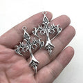 DIY Zinc Alloy Jewelry Accessories Flame Cross Pendant Stylish Punk Necklace Keychain Pendant