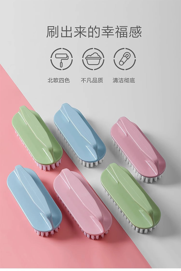 Plastic Brush with Hard Bristles, Thickened and Reinforced Handle, Multifunctional Laundry and Shoe Cleaning Brush, Non-Slip Cleaning Brush for Sneakers and White Shoes