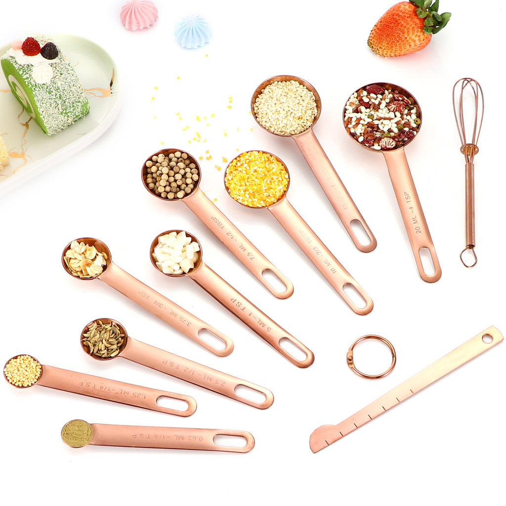 In-Stock Stainless Steel Measuring Spoons and Cups Set Baking Measuring Spoons Measuring Cups with Scale Multi-Purpose Spoons