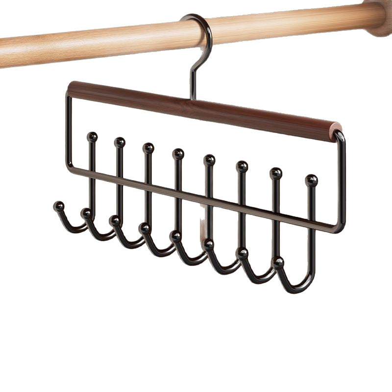 Multifunctional Hanger for Underwear and Vests, Dormitory Storage Solution, Household Solid Wood Hook, Wave-Shaped Clothes Hanger Wholesale