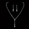 Factory Direct Approval Fashion Wedding Wedding Photography Accessories Earrings Necklace Bracelet Set Combination Multiple Choice