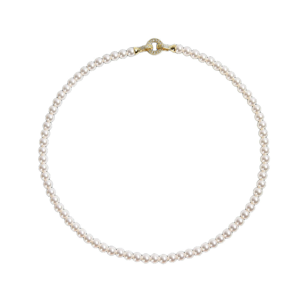 Imitation Pearl Crystal Pearl Necklace for Women, Light Luxury and High-End Feel, 2025 New Popular Spring and Summer Sweater Chain