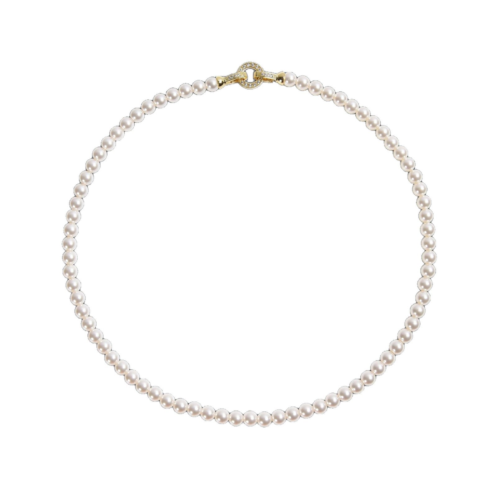 Imitation Pearl Crystal Pearl Necklace for Women, Light Luxury and High-End Feel, 2025 New Popular Spring and Summer Sweater Chain