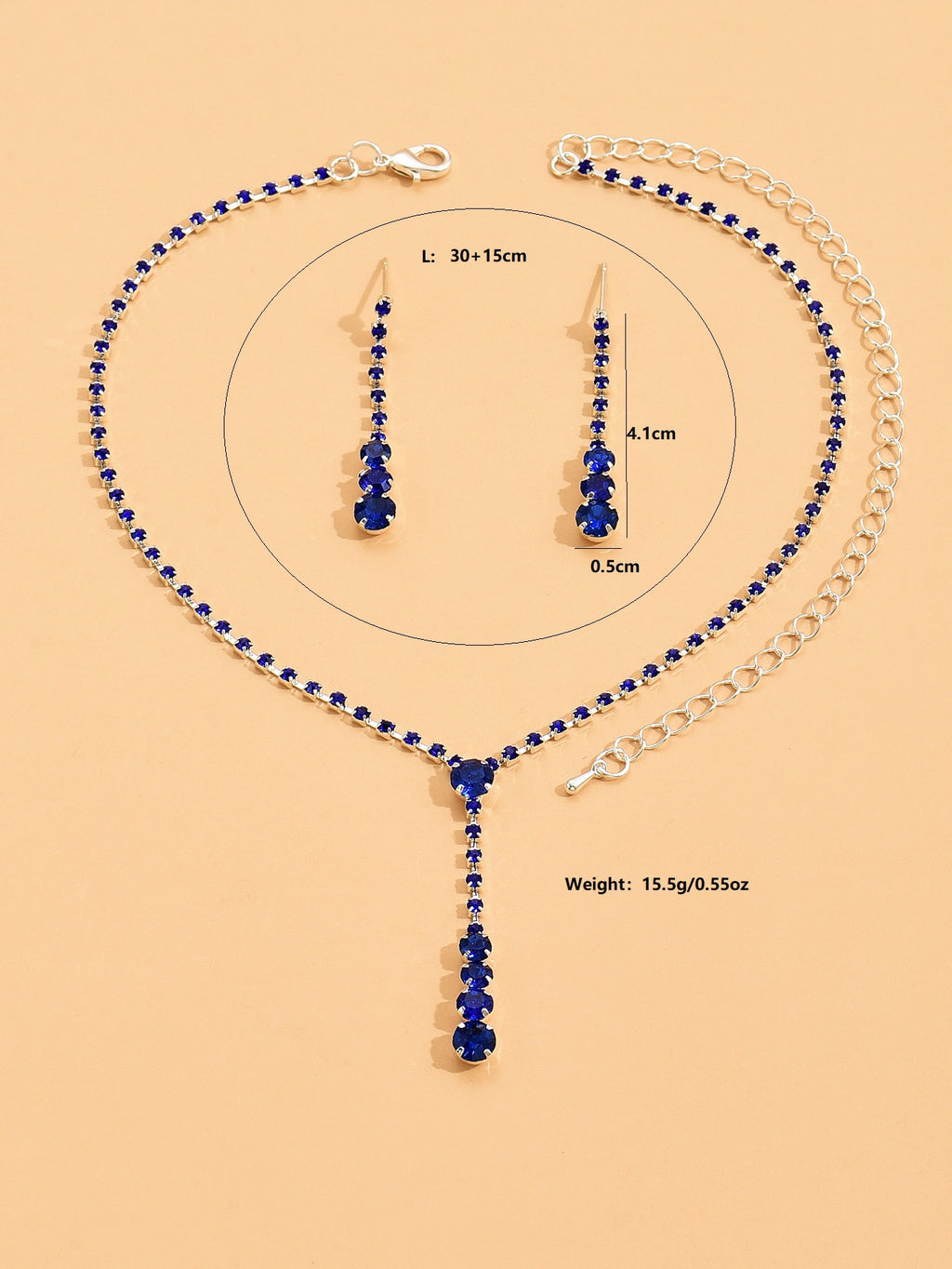 Factory Direct Approval Fashion Wedding Wedding Photography Accessories Earrings Necklace Bracelet Set Combination Multiple Choice