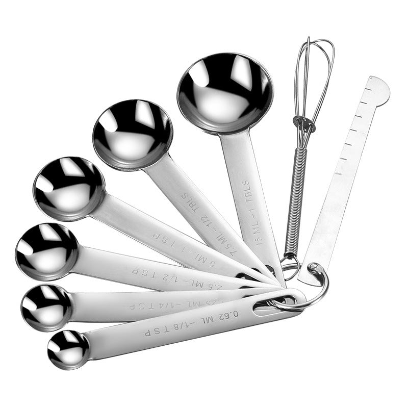 In-Stock Stainless Steel Measuring Spoons and Cups Set Baking Measuring Spoons Measuring Cups with Scale Multi-Purpose Spoons