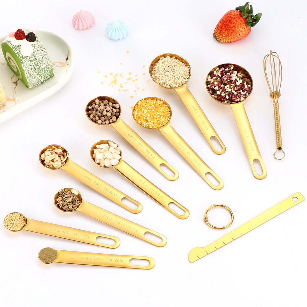 In-Stock Stainless Steel Measuring Spoons and Cups Set Baking Measuring Spoons Measuring Cups with Scale Multi-Purpose Spoons