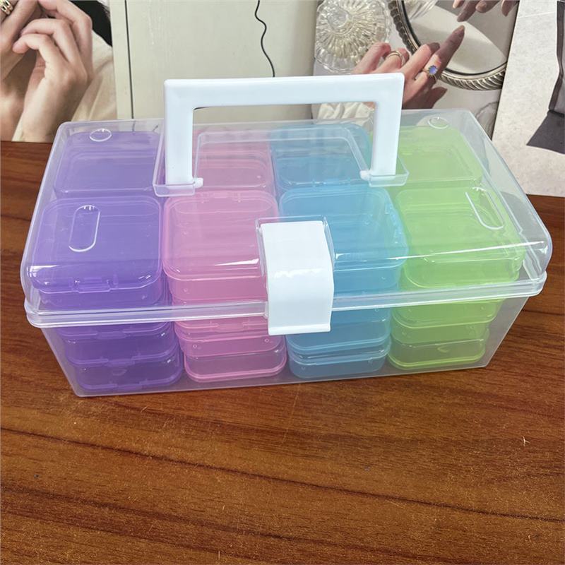 Cross-Border Hot-Selling Portable Hardware Large-Capacity Household Tool Box, Portable Box, Small Miscellaneous Items, Bead Storage Box, Storage Box