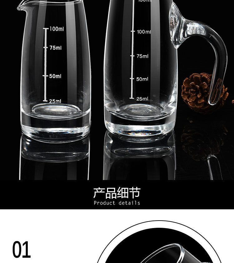 Glass White Wine Glass suit Wine Dispenser Glass Small Wine Glass Commercial One-cup Household Small Wine Pot Wine Cup Bullet Cup