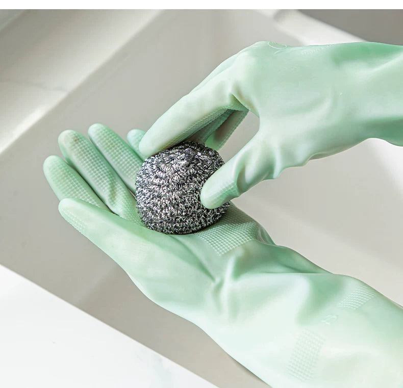 Dishwashing Gloves for Housework, Household Cleaning, Pvc Rubber, Kitchen-Specific, Thickened, Waterproof