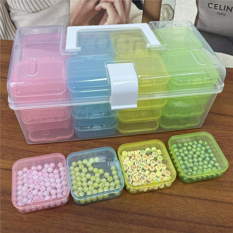 Cross-Border Hot-Selling Portable Hardware Large-Capacity Household Tool Box, Portable Box, Small Miscellaneous Items, Bead Storage Box, Storage Box