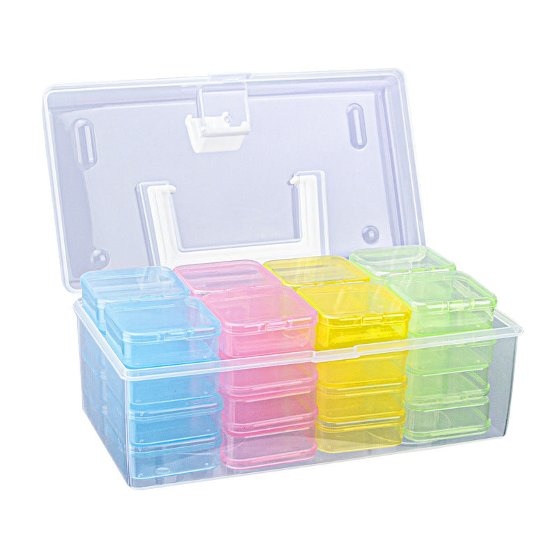 Cross-Border Hot-Selling Portable Hardware Large-Capacity Household Tool Box, Portable Box, Small Miscellaneous Items, Bead Storage Box, Storage Box