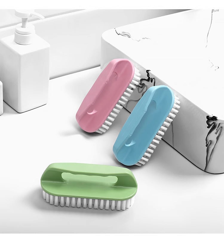 Plastic Brush with Hard Bristles, Thickened and Reinforced Handle, Multifunctional Laundry and Shoe Cleaning Brush, Non-Slip Cleaning Brush for Sneakers and White Shoes