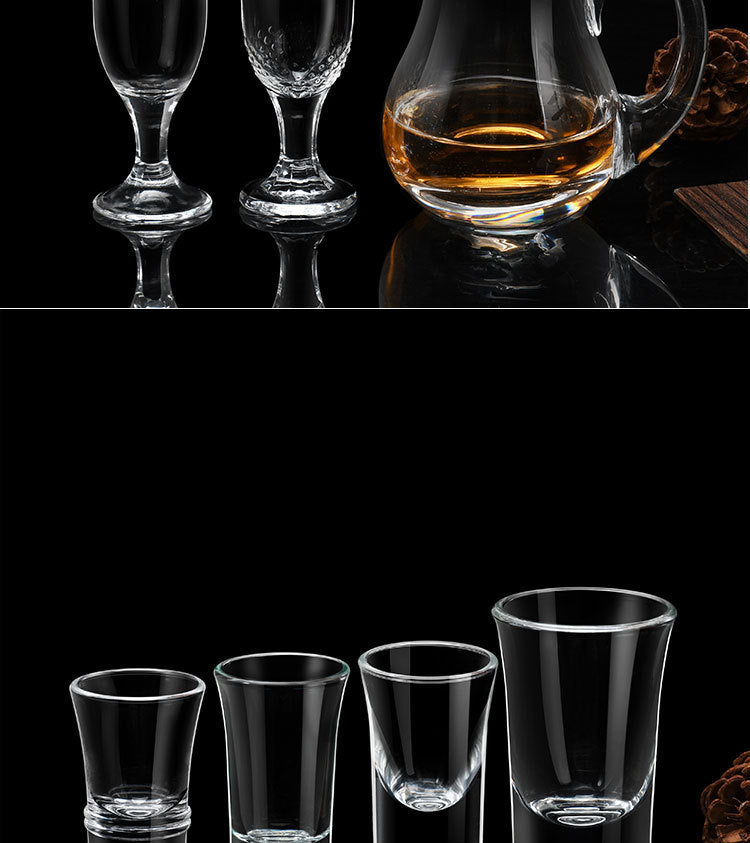 Glass White Wine Glass suit Wine Dispenser Glass Small Wine Glass Commercial One-cup Household Small Wine Pot Wine Cup Bullet Cup