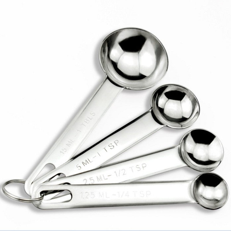 In-Stock Stainless Steel Measuring Spoons and Cups Set Baking Measuring Spoons Measuring Cups with Scale Multi-Purpose Spoons