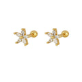 European and American Style Full Diamond Ins Wind Chain Tassel Petal Diamond Elegant Earrings Advanced Sense Design Earrings Ear Clip Earrings