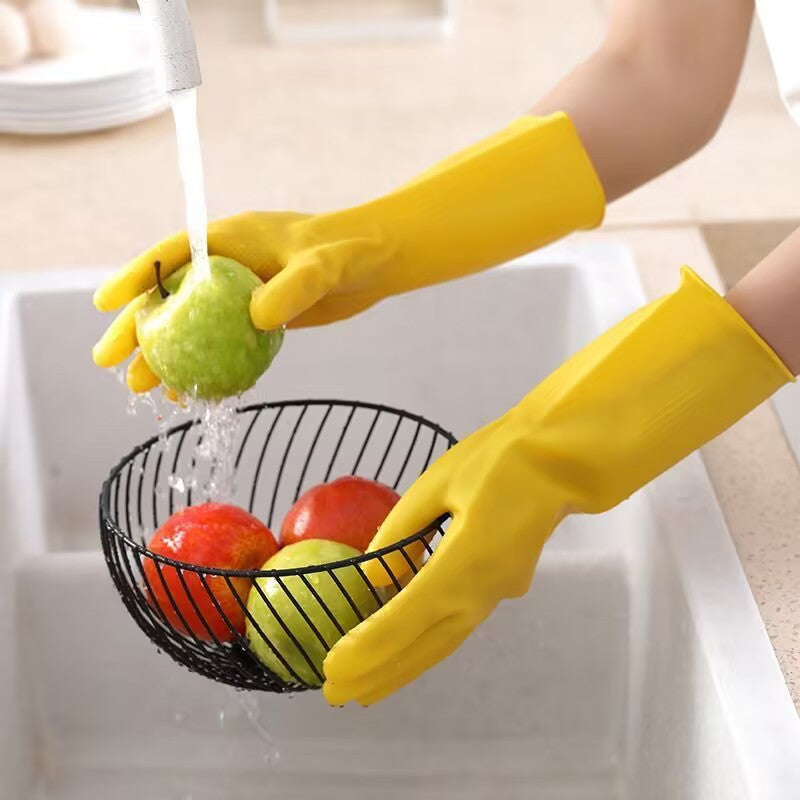 Latex Labor Protection Wear-Resistant Work Gloves Non-Slip Waterproof Non-Slip Rubber Dishwashing Household Dropshipping Support