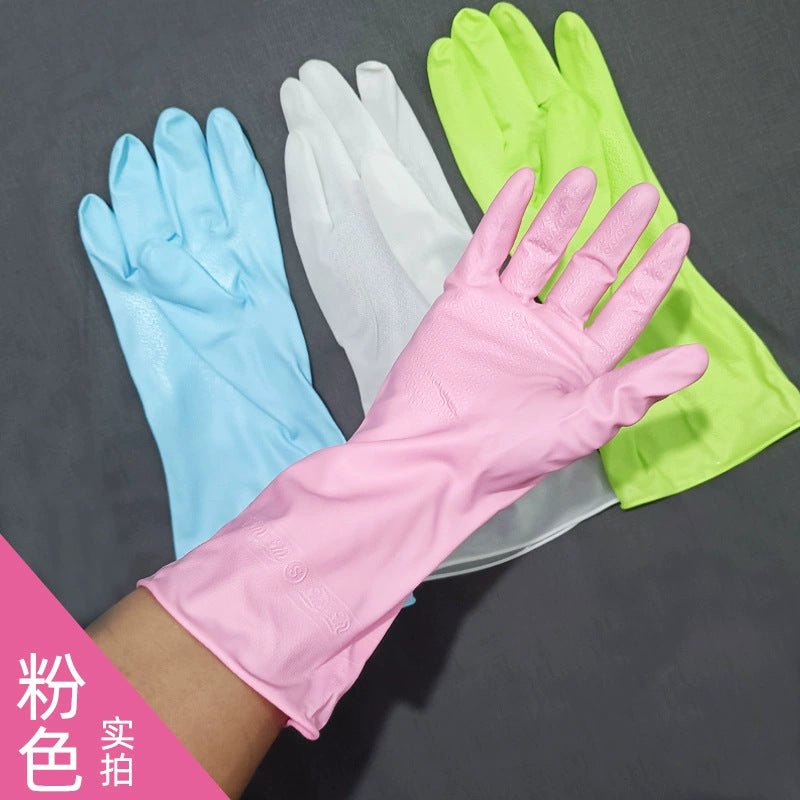 Dishwashing Gloves for Housework, Household Cleaning, Pvc Rubber, Kitchen-Specific, Thickened, Waterproof