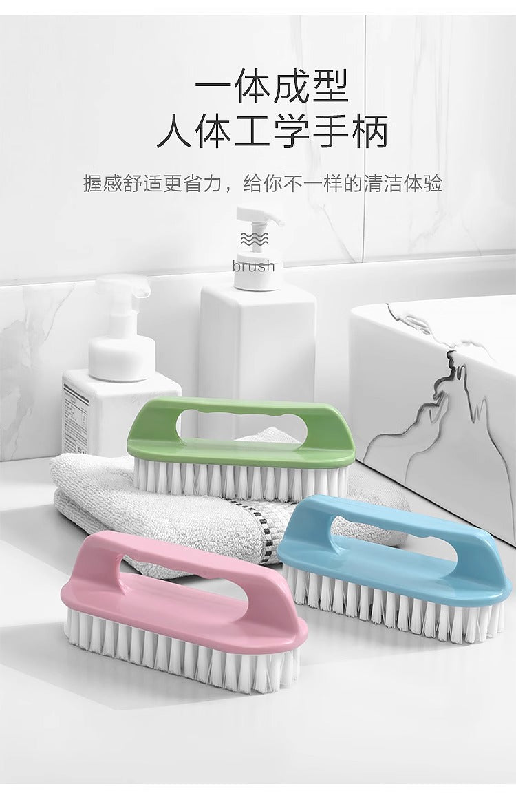 Plastic Brush with Hard Bristles, Thickened and Reinforced Handle, Multifunctional Laundry and Shoe Cleaning Brush, Non-Slip Cleaning Brush for Sneakers and White Shoes
