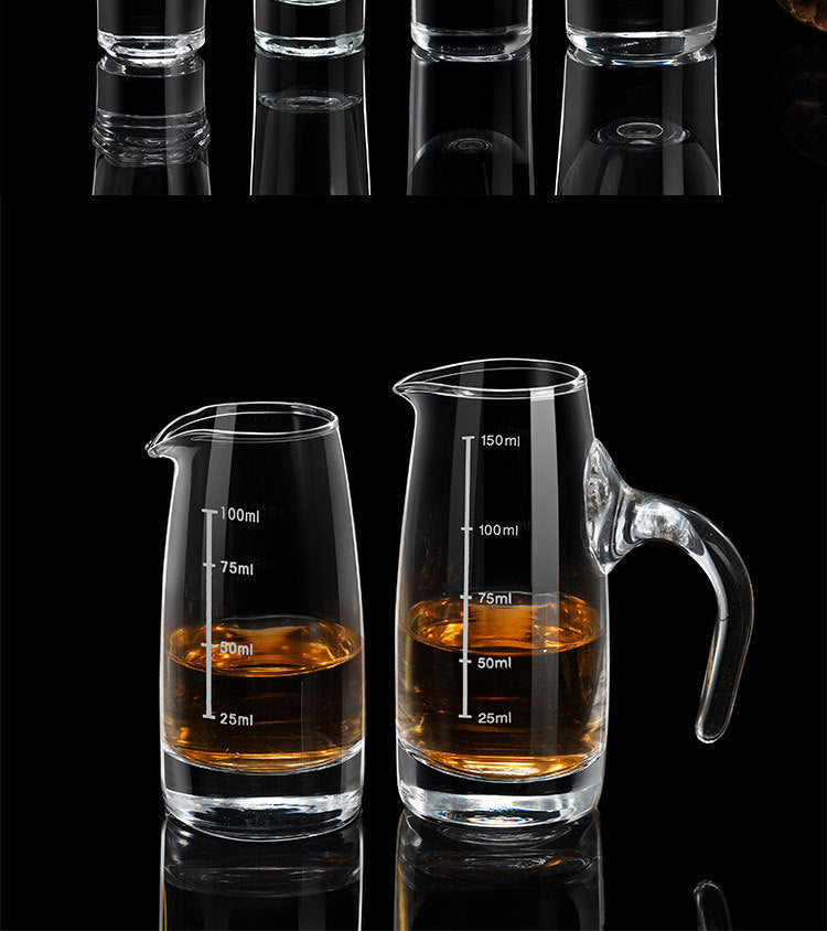 Glass White Wine Glass suit Wine Dispenser Glass Small Wine Glass Commercial One-cup Household Small Wine Pot Wine Cup Bullet Cup