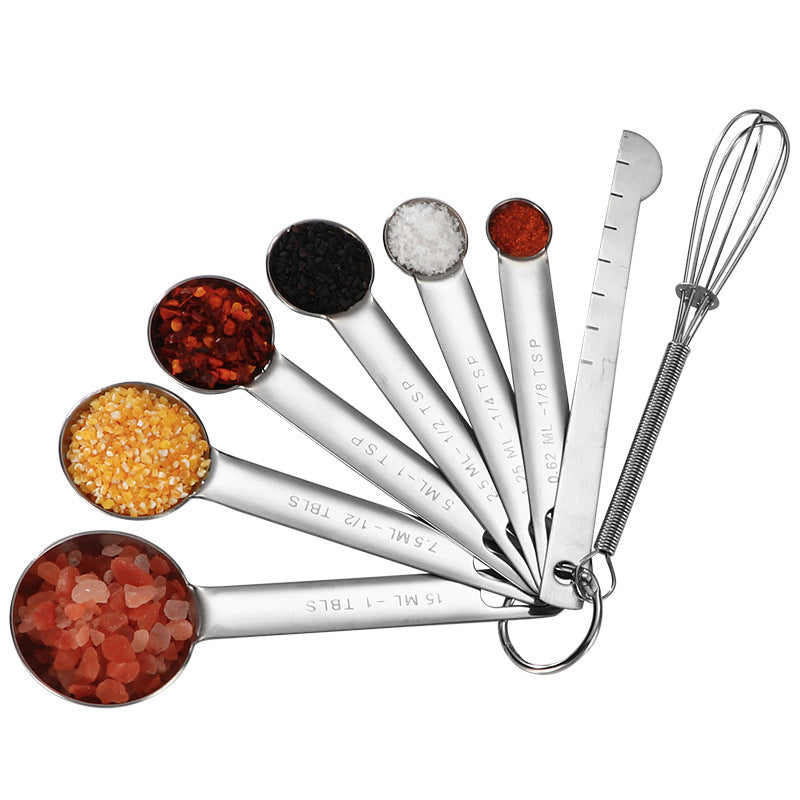 In-Stock Stainless Steel Measuring Spoons and Cups Set Baking Measuring Spoons Measuring Cups with Scale Multi-Purpose Spoons