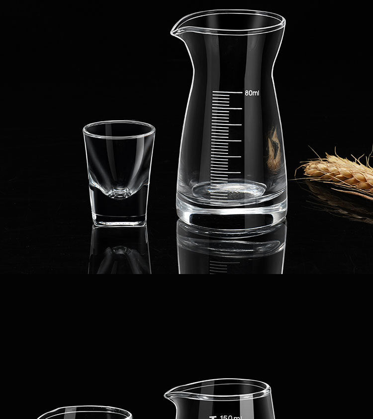 Glass White Wine Glass suit Wine Dispenser Glass Small Wine Glass Commercial One-cup Household Small Wine Pot Wine Cup Bullet Cup