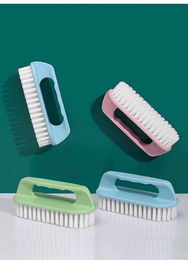 Plastic Brush with Hard Bristles, Thickened and Reinforced Handle, Multifunctional Laundry and Shoe Cleaning Brush, Non-Slip Cleaning Brush for Sneakers and White Shoes