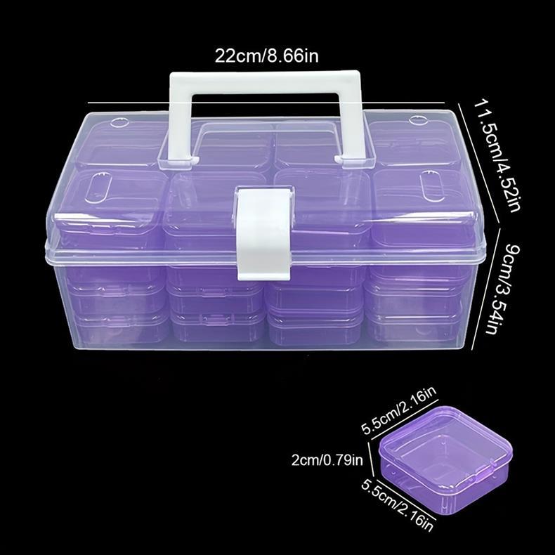Cross-Border Hot-Selling Portable Hardware Large-Capacity Household Tool Box, Portable Box, Small Miscellaneous Items, Bead Storage Box, Storage Box