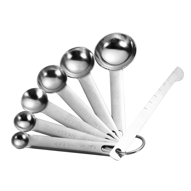 In-Stock Stainless Steel Measuring Spoons and Cups Set Baking Measuring Spoons Measuring Cups with Scale Multi-Purpose Spoons