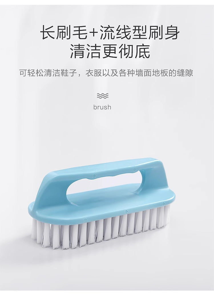 Plastic Brush with Hard Bristles, Thickened and Reinforced Handle, Multifunctional Laundry and Shoe Cleaning Brush, Non-Slip Cleaning Brush for Sneakers and White Shoes