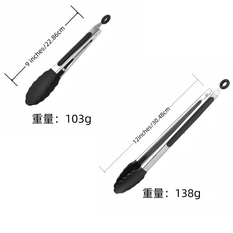 Cross-border Clip Kitchen Barbecue Clip Food Clip Silicone Clip Anti-scalding Clip Bread Fried Steak Clip Barbecue Clip