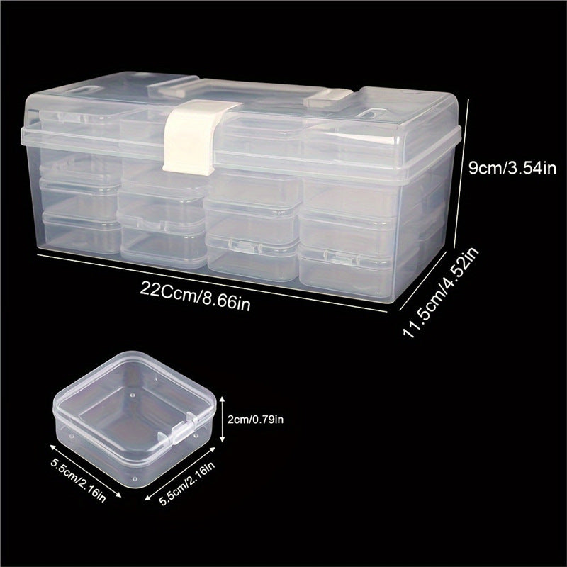 Cross-Border Hot-Selling Portable Hardware Large-Capacity Household Tool Box, Portable Box, Small Miscellaneous Items, Bead Storage Box, Storage Box