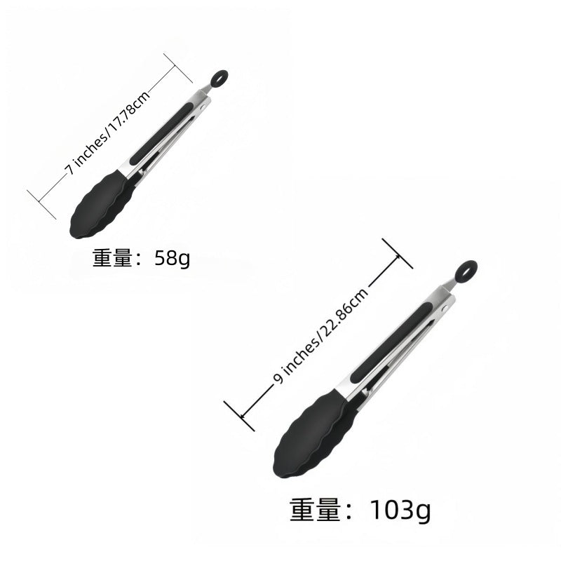 Cross-border Clip Kitchen Barbecue Clip Food Clip Silicone Clip Anti-scalding Clip Bread Fried Steak Clip Barbecue Clip