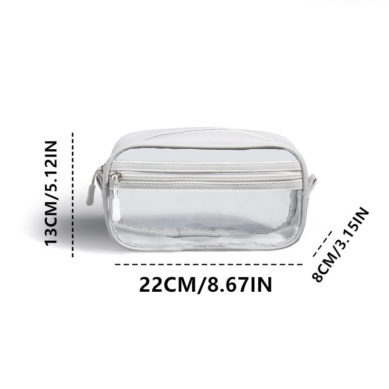 PVC Waterproof Transparent Cosmetic Bag Portable Travel Toiletries Storage Bag for Men and Women Outdoor Travel