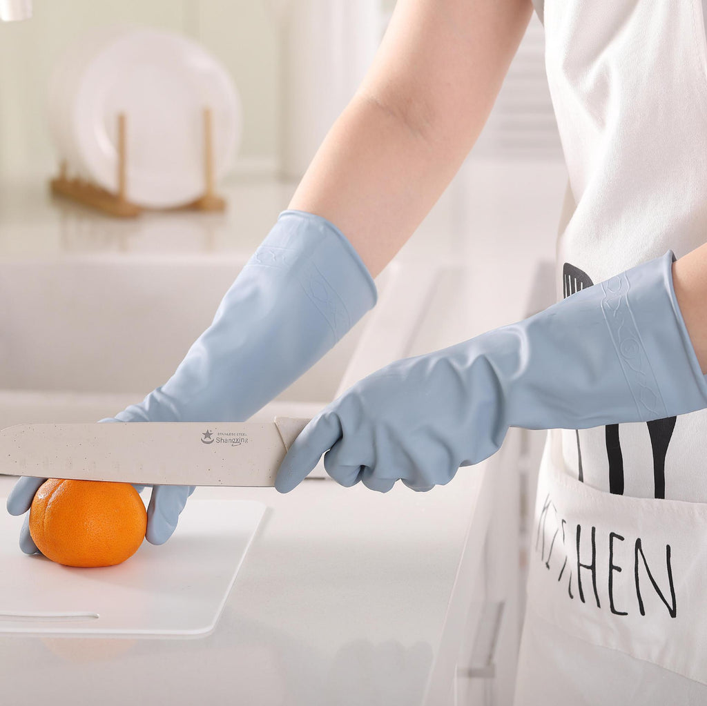 Dishwashing Gloves for Housework, Household Cleaning, Pvc Rubber, Kitchen-Specific, Thickened, Waterproof