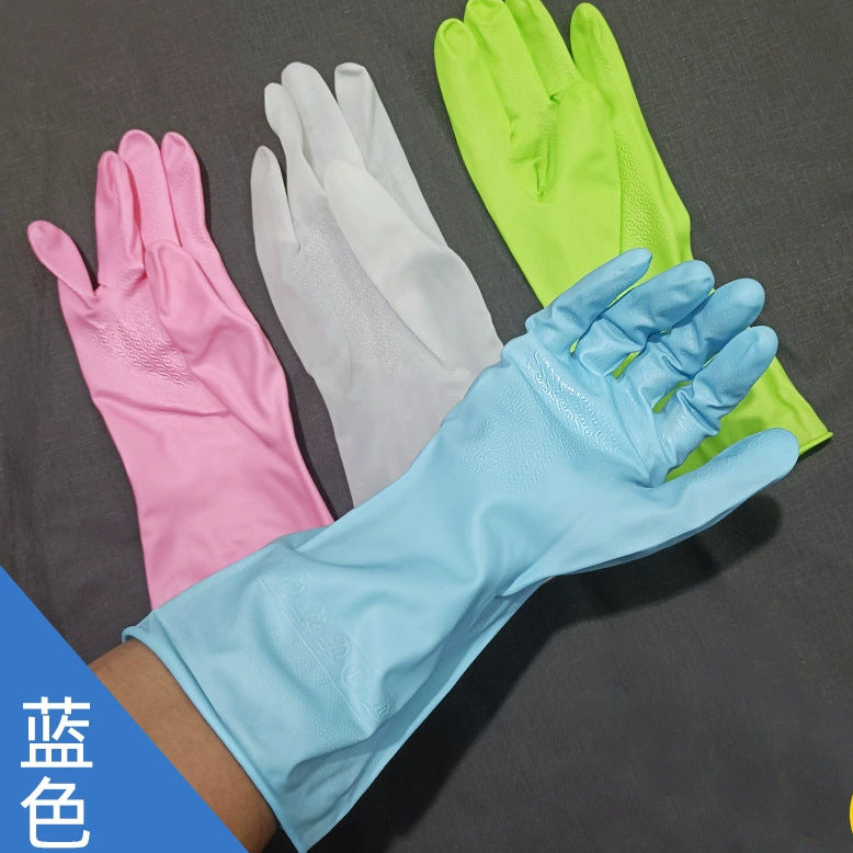 Dishwashing Gloves for Housework, Household Cleaning, Pvc Rubber, Kitchen-Specific, Thickened, Waterproof