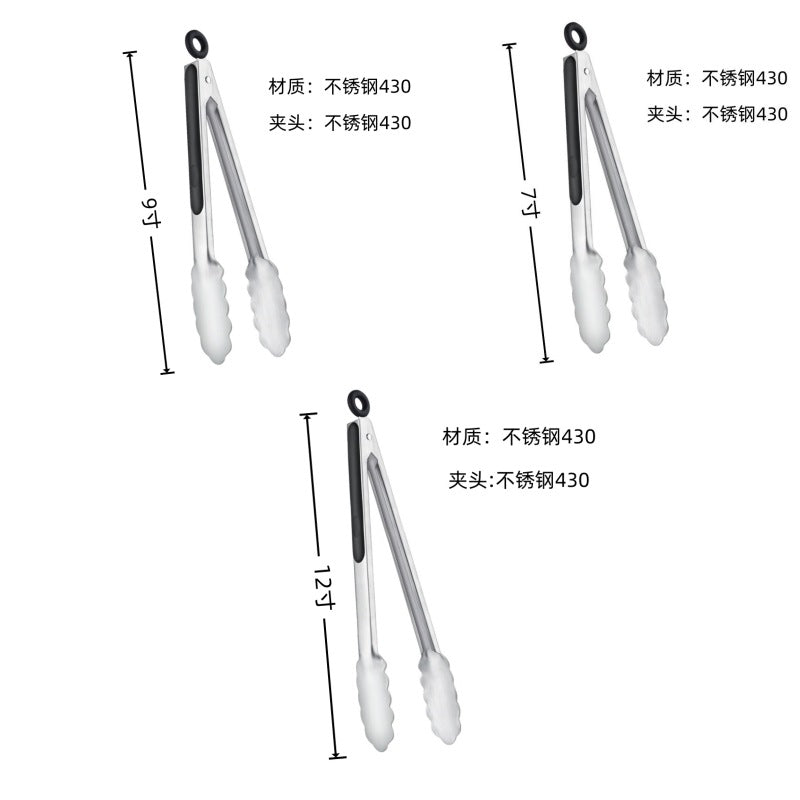 Cross-border Clip Kitchen Barbecue Clip Food Clip Silicone Clip Anti-scalding Clip Bread Fried Steak Clip Barbecue Clip
