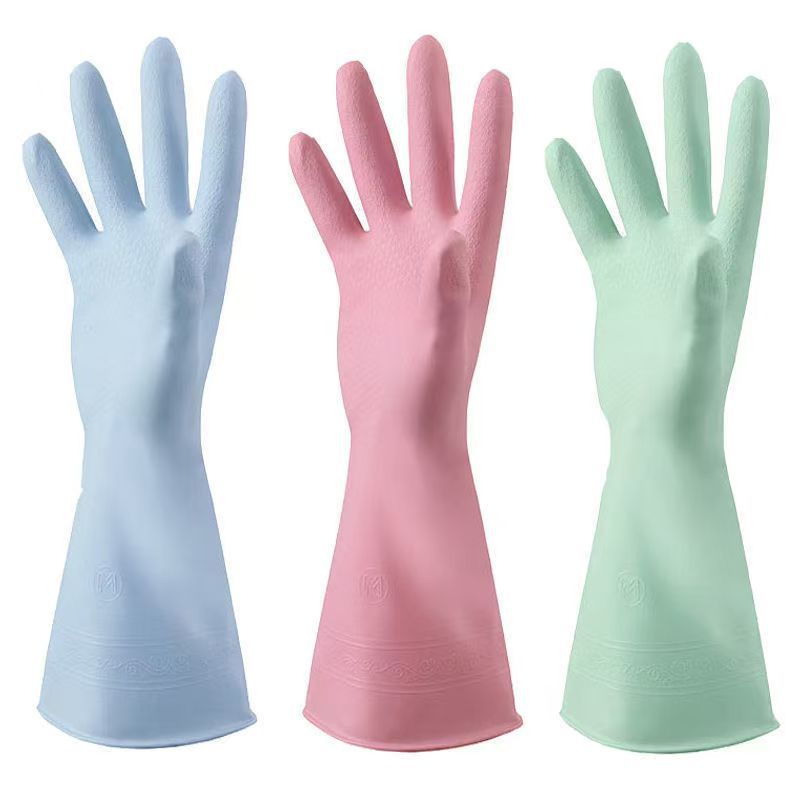 Dishwashing Gloves for Housework, Household Cleaning, Pvc Rubber, Kitchen-Specific, Thickened, Waterproof