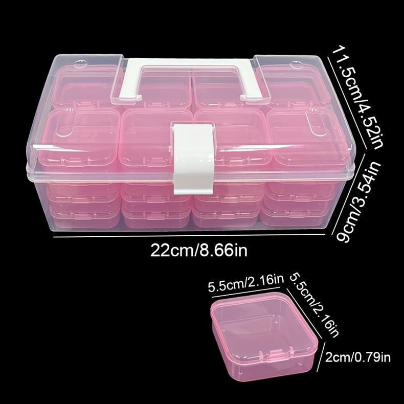 Cross-Border Hot-Selling Portable Hardware Large-Capacity Household Tool Box, Portable Box, Small Miscellaneous Items, Bead Storage Box, Storage Box
