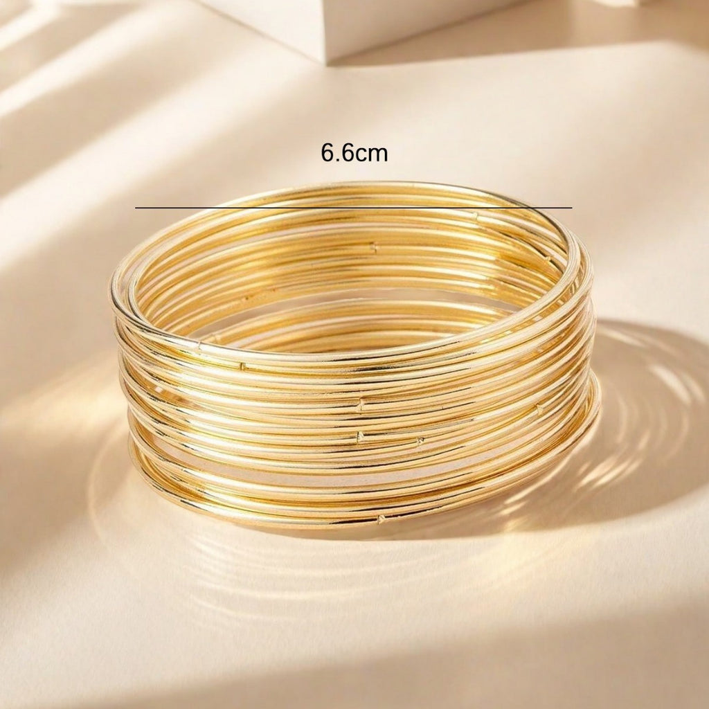 European and American Cross-Border Supply Glossy Geometric Bracelets Thin Bangle Set Stackable Hand Jewelry Niche Fashion Personality Women's Accessories