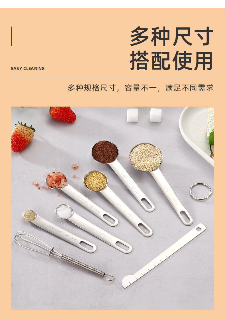 In-Stock Stainless Steel Measuring Spoons and Cups Set Baking Measuring Spoons Measuring Cups with Scale Multi-Purpose Spoons