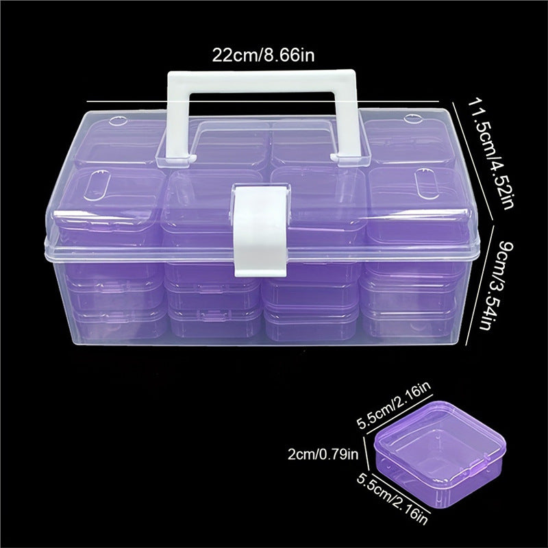 Cross-Border Hot-Selling Portable Hardware Large-Capacity Household Tool Box, Portable Box, Small Miscellaneous Items, Bead Storage Box, Storage Box