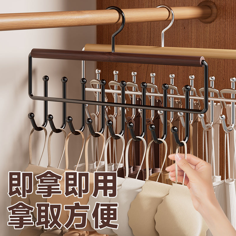 Multifunctional Hanger for Underwear and Vests, Dormitory Storage Solution, Household Solid Wood Hook, Wave-Shaped Clothes Hanger Wholesale